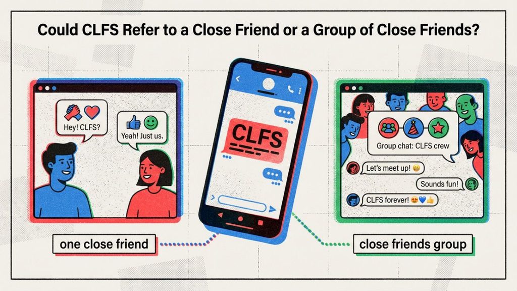 CLFS referring to a close friend or a group of close friends in texting