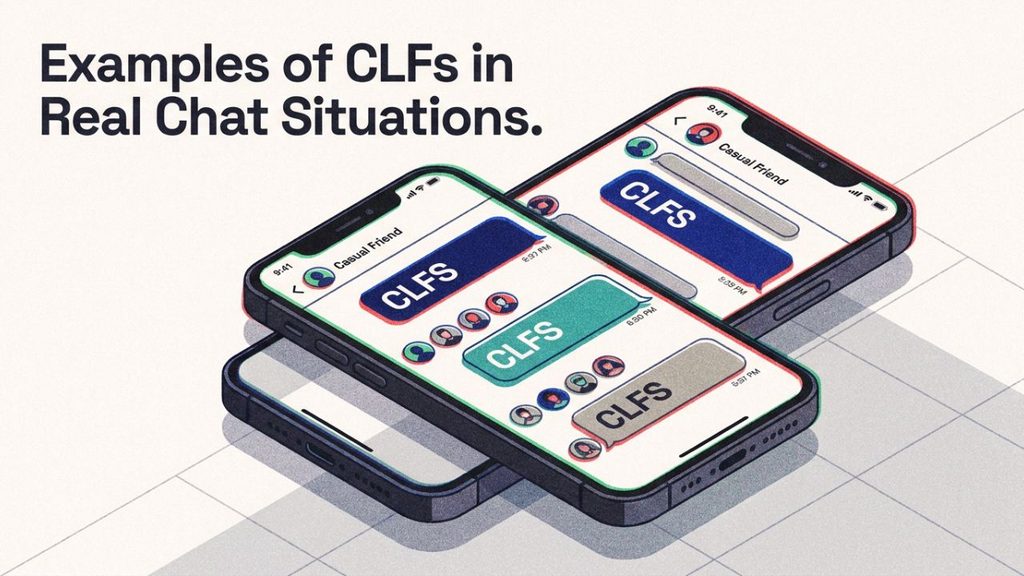 Examples of CLFS used in different real chat situations and text messages