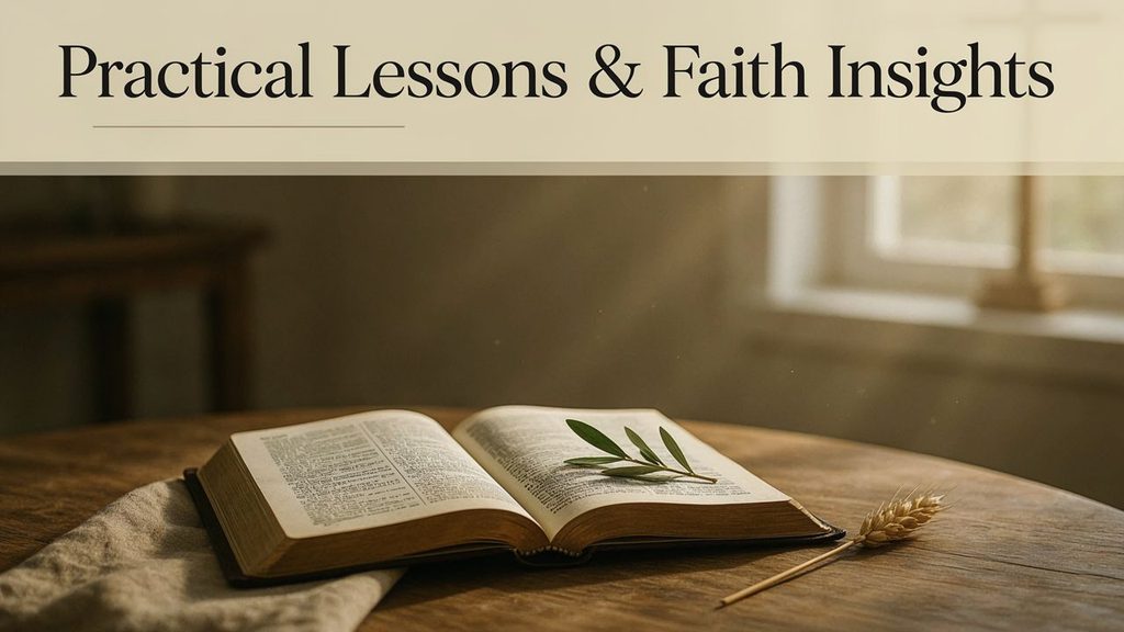 Practical lessons and faith insights represented with an open Bible and peaceful path