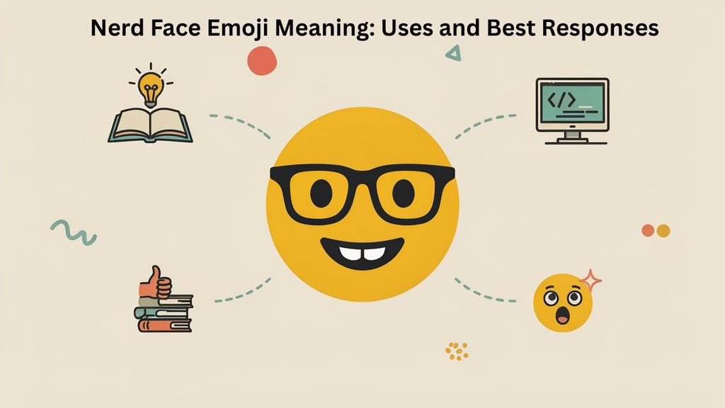 Nerd emoji used in different everyday situations