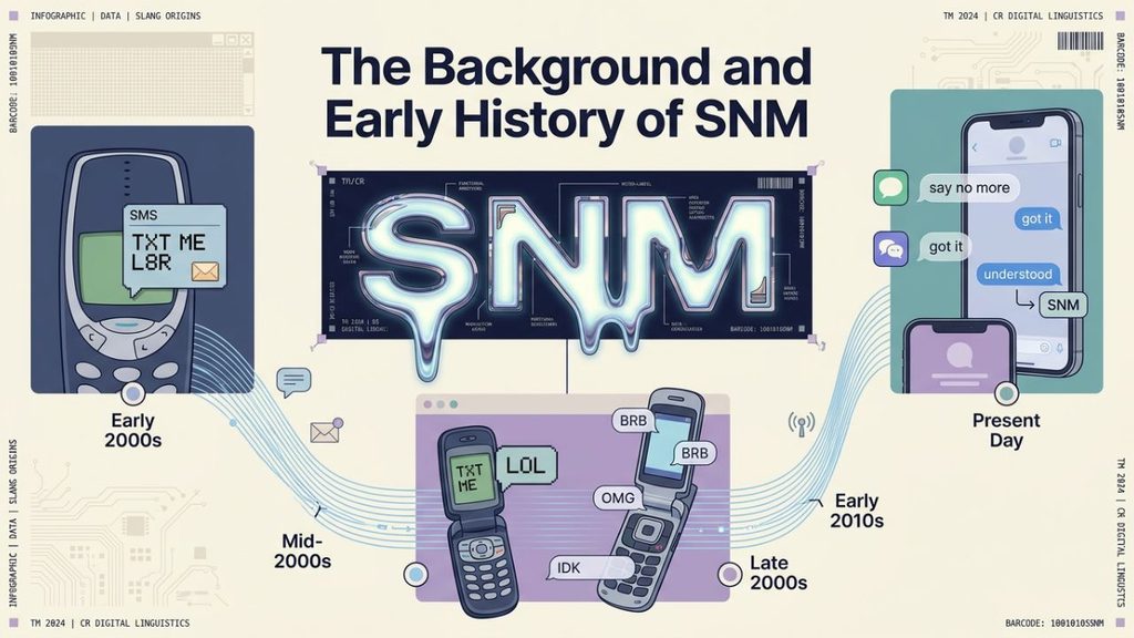Background and early history of SNM slang in digital communication and text messaging